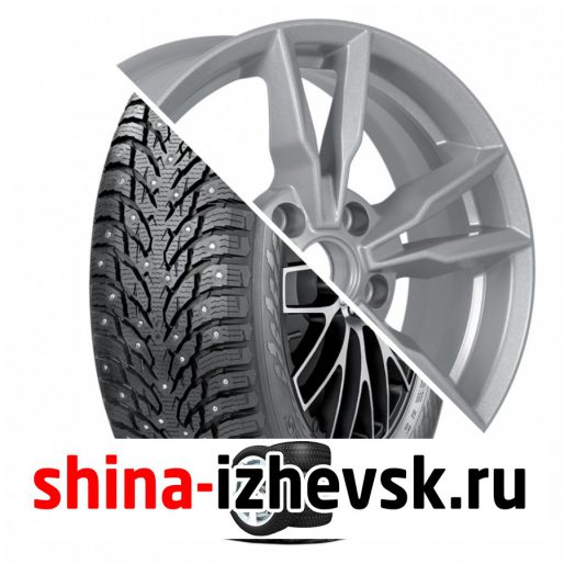 Колесо в сборе Nokian Hakkapeliitta 9 SUV 215/65 R16 T 102 + iFree Икигай 6.5xR16 5×114.3 ET50 DIA66.1 Серебристый в Ижевске